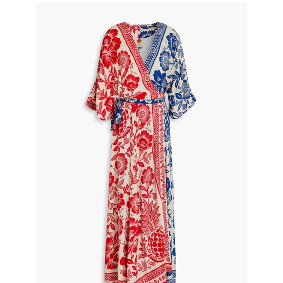 FARM Rio Mixed Pineapple Garden Wrap Maxi Dress - Picture 3 of 4